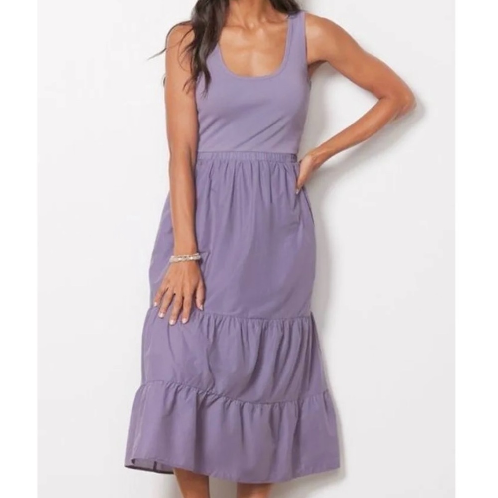 Evereve Purple Sleeveless Dress